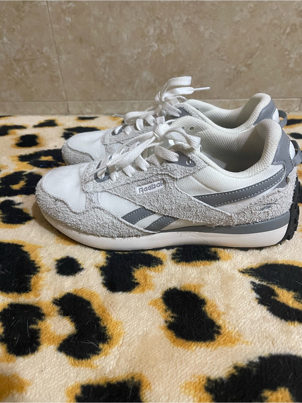 Reebok White & Gray Classic Sneaker